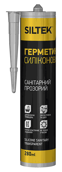SILTEK ГЕРМЕТИК СИЛІКОНОВИЙ САНІТАРНИЙ (ПРОЗОРИЙ)
